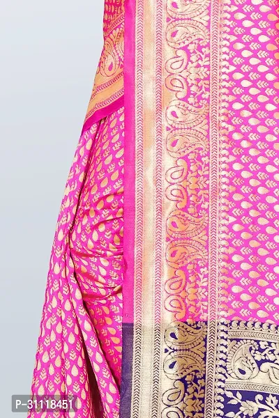 Beautiful Art Silk Jacquard Women Saree with Blouse piece-thumb3