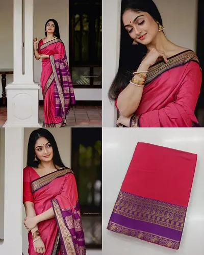 Elegant Art Silk Saree With Blouse Piece For Women