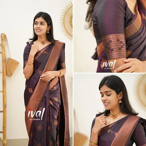 Stylish Art Silk Woven Design Saree with Blouse Piece For Women