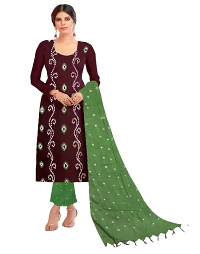 Classic Rayon Dress Material with Dupatta for Women