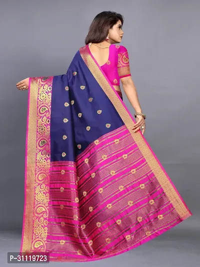 Fancy Cotton Silk Saree With Blouse Piece For Women-thumb2