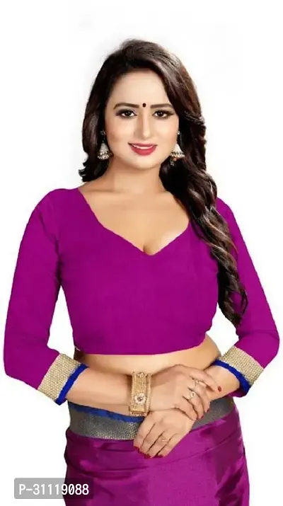 Stylish Purple Art Silk Woven Design Saree with Blouse piece For Women-thumb3