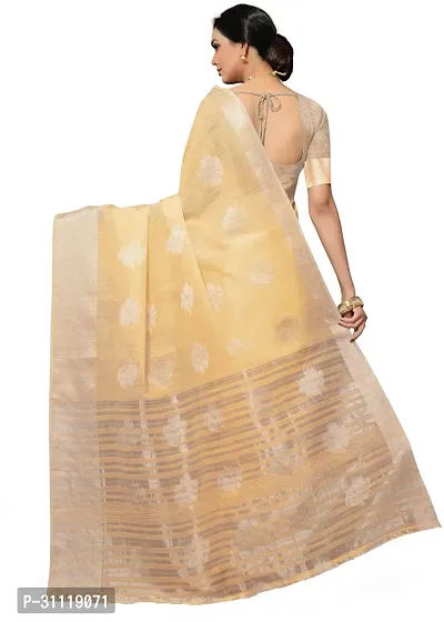 Stylish Yellow Art Silk Woven Design Saree with Blouse piece For Women-thumb2