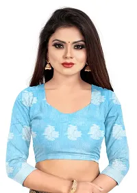 Stylish Blue Art Silk Woven Design Saree with Blouse piece For Women-thumb2