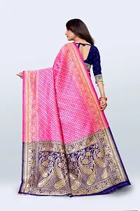 Beautiful Art Silk Jacquard Women Saree with Blouse piece-thumb1