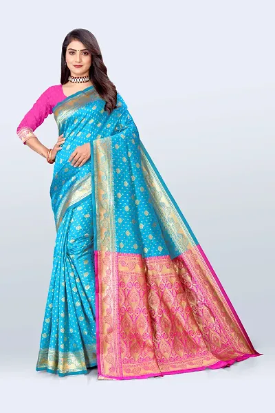 Women's Art Silk Saree with Blouse Piece