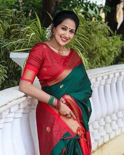 Stylish Art Silk Saree with Blouse Piece For Women