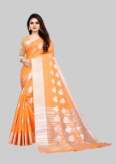 Stylish Art Silk Woven Design Saree with Blouse piece For Women