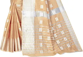 Stylish Beige Art Silk Self Design Saree with Blouse piece For Women-thumb2