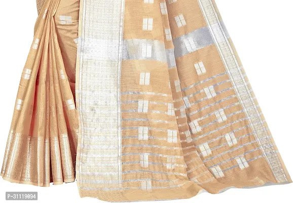 Stylish Beige Art Silk Self Design Saree with Blouse piece For Women-thumb3