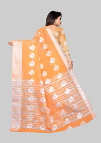 Stylish Orange Art Silk Woven Design Saree with Blouse piece For Women-thumb1