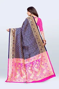 Beautiful Art Silk Jacquard Women Saree with Blouse piece-thumb1