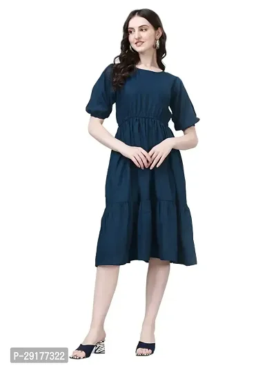 Stylish Rayon Solid Dress For Women