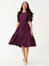 Stylish Rayon Solid Dress For Women-thumb1