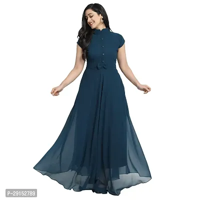 Stylist Georgette Solid Gowns For Women-thumb0