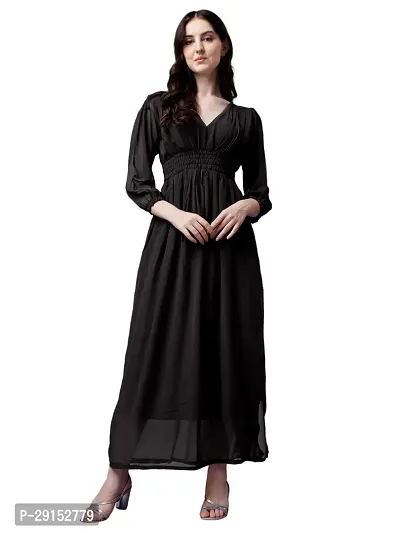 Stylist Georgette Solid Gowns For Women-thumb0