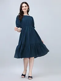 Stylish Rayon Solid Dress For Women-thumb1