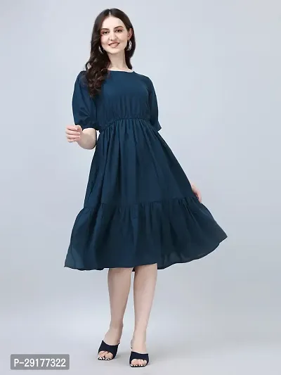 Stylish Rayon Solid Dress For Women-thumb2