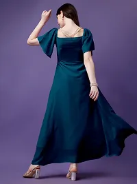 Stylist Georgette Solid Gowns For Women-thumb2