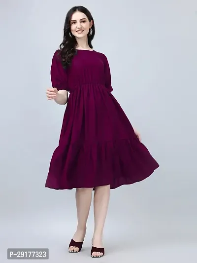 Stylish Rayon Solid Dress For Women-thumb2