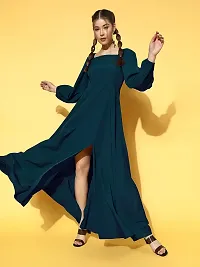 Femvy Designer Rayon Long Dress for Women 791-thumb1