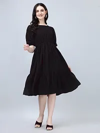 Stylish Rayon Solid Dress For Women-thumb1