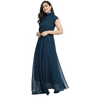 Stylist Georgette Solid Gowns For Women-thumb2