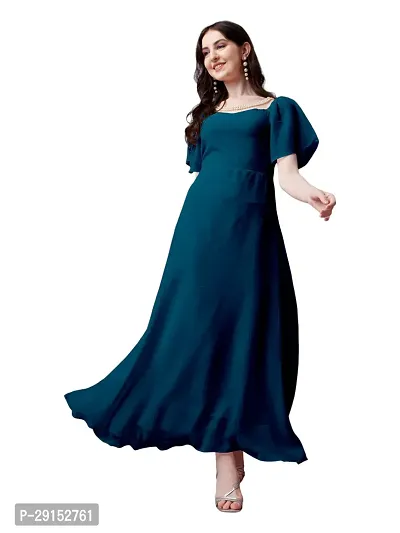 Stylist Georgette Solid Gowns For Women-thumb0