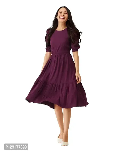 Stylish Rayon Solid Dress For Women