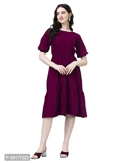 Stylish Rayon Solid Dress For Women-thumb0