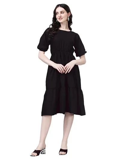 Stylish Rayon Solid Dress For Women