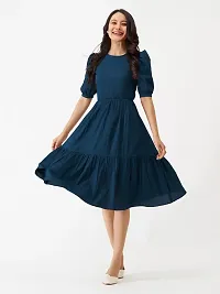 Stylish Rayon Solid Dress For Women-thumb1