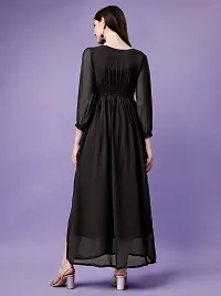 Stylist Georgette Solid Gowns For Women-thumb2