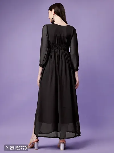 Stylist Georgette Solid Gowns For Women-thumb3