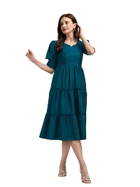 Fancy Rayon Solid Dress For Women-thumb1