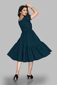 Fancy Rayon Solid Dress For Women-thumb1