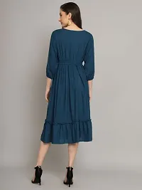 Fancy Rayon Solid Dress For Women-thumb1