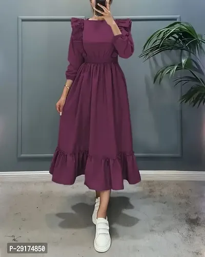 Fancy Rayon Solid Dress For Women