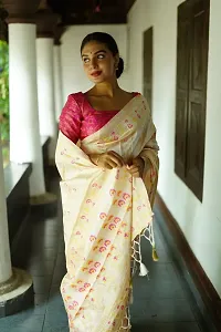 OpulentWhite  Color Kanjeevaram Silk Saree For Festive Collection-thumb3