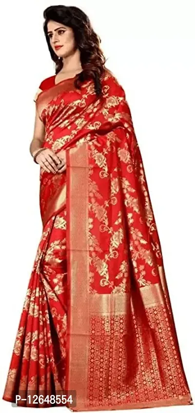 Women's Premium Soft Silk Saree Zari Vintage Indian Blouse 100% Woven Sarees Handwoven Fabric Traditional Women's Saree-thumb3