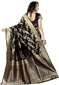 Women's Premium Soft Silk Saree Zari Vintage Indian Blouse 100% Woven Sarees Handwoven Fabric Traditional Women's Saree-thumb1