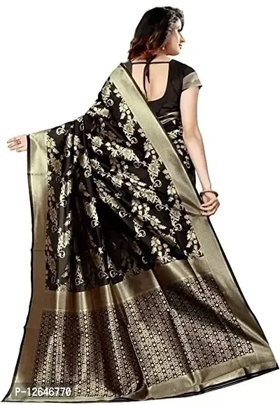 Women's Premium Soft Silk Saree Zari Vintage Indian Blouse 100% Woven Sarees Handwoven Fabric Traditional Women's Saree-thumb2