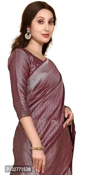 Opulent Maroon Kanjeevaram Silk Saree For Festive Collection-thumb2