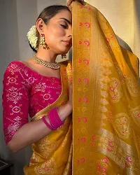 Opulent Gold Color Kanjeevaram Silk Saree For Festive Collection-thumb1