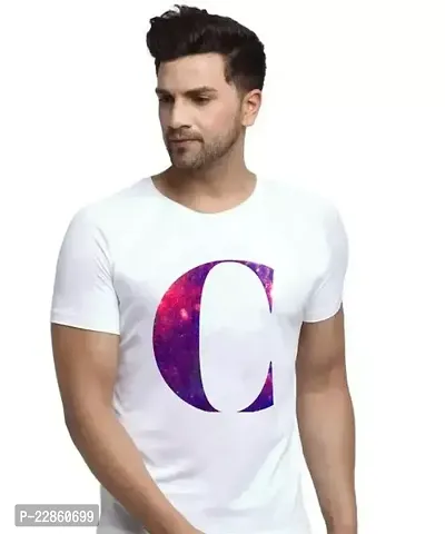 Comfortable White Polyester Tees For Men-thumb0