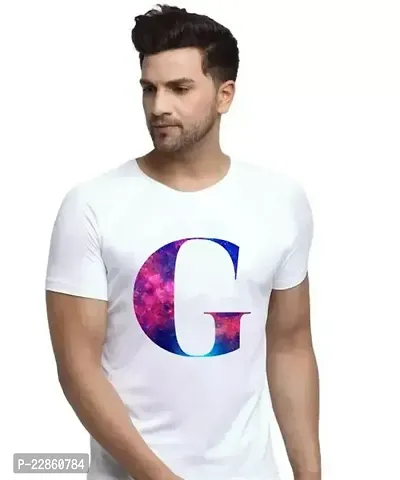 Comfortable White Polyester Tees For Men-thumb0