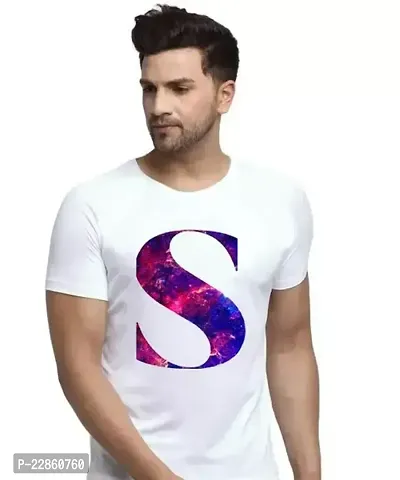 Comfortable White Polyester Tees For Men-thumb0