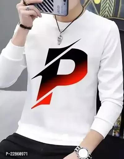 Comfortable White Polyester Tees For Men-thumb0