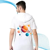 Trendy White Polyester Printed Hooded Tees for Men-thumb1