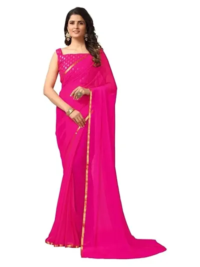 Must Have Chiffon Saree with Blouse piece 